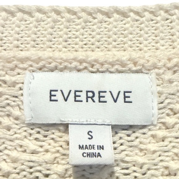 Evereve Cream Knit Button Front Cardigan Sweater Women's Small - Picture 5 of 6